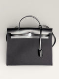 Sac à main femme en cuir véritable SIENA noir – Lilya Studio